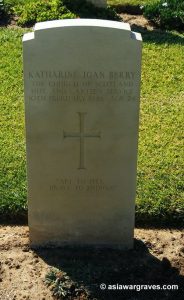 Katharine Joan Berry, The Church of Scotland Hut And Canteen Service, CWGC Ramlah War Cemetery, Israel